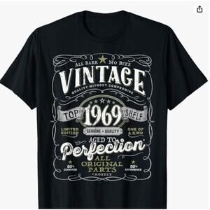 55th Birthday Top for Men, Vintage 1969 Aged to Perfection T-Shirt